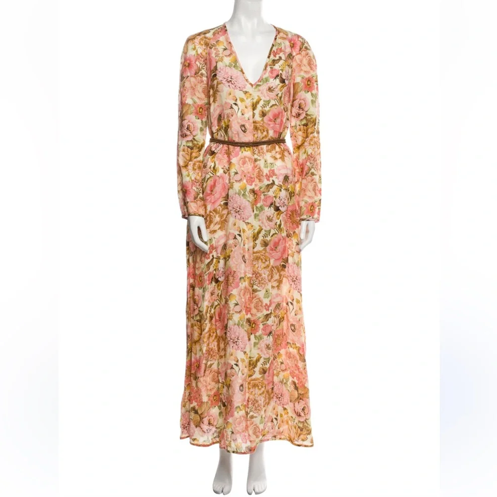 Zimmermann Golden Plunge Maxi Dress Size 10 EUC - Picture 4 of 16